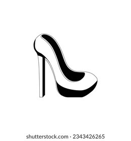 woman shoes vector type icon