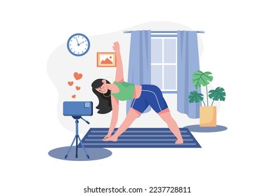 Woman Shooting Yoga Video Tutorial