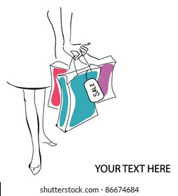 woman with shopping