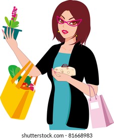 A woman shopping back rewarding