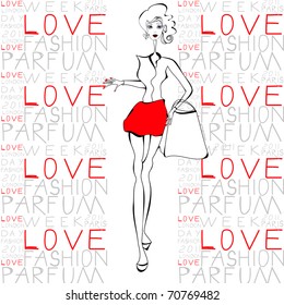 Woman with shopping bag