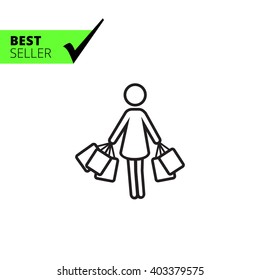 Woman with shopping bags
