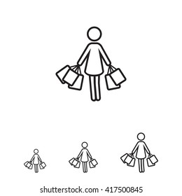 Woman with shopping bags