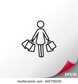 Woman with shopping bags