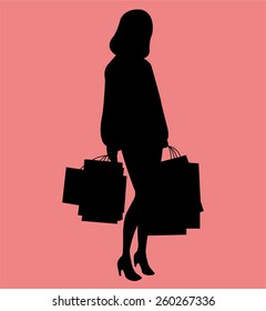 Woman Shopping Silhouette
