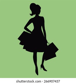 Woman Shopping Silhouette