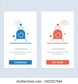 Woman, Shower, Wash, Cleaning  Blue and Red Download and Buy Now web Widget Card Template