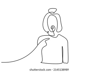 Woman showing herself and opening her mouth surprised
