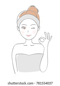 Woman showing an okay sign