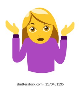 Woman Shrugging Emoji I Don't Know