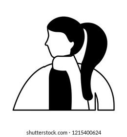 woman side view with winter clothes