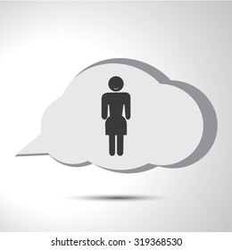 Woman sign flat icon