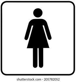 woman sign on white background