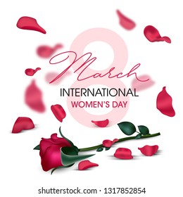 Woman sign. Origami design template. Happy Mother's Day. 8 March with rose, International Women's Day, eps 10 - Vector