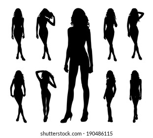 349,574 Woman model silhouette Images, Stock Photos & Vectors ...