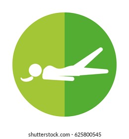 woman silhouette abs exercise