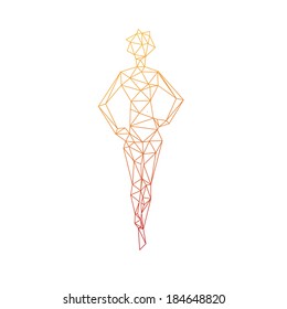 Woman silhouette abstract isolated on a white backgrounds, vector illustration