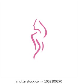 Woman silhouette logo , head, face logo isolated. Use for beauty salon, spa, cosmetics design, etc
