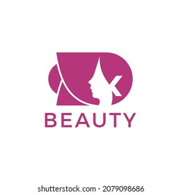 Woman silhouette logo identity. flower beauty logo for cosmetic, fashion, feminine logo identity	