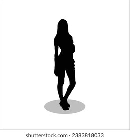 Woman silhouette stock vector illustration