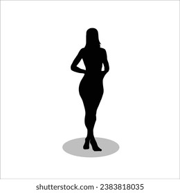 Woman silhouette stock vector illustration