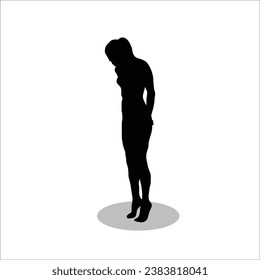 Woman silhouette stock vector illustration