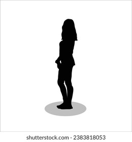 Woman silhouette stock vector illustration