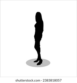 Woman silhouette stock vector illustration