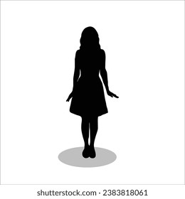 Woman silhouette stock vector illustration