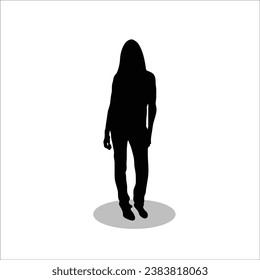 Woman silhouette stock vector illustration