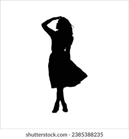 Woman silhouette stock vector illustration