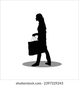 Woman silhouette stock vector illustration