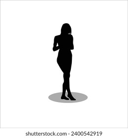 Woman silhouette stock vector illustration