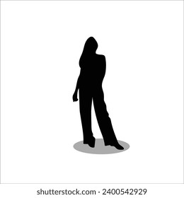 Woman silhouette stock vector illustration