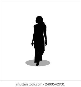 Woman silhouette stock vector illustration