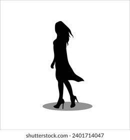 Woman silhouette stock vector illustration