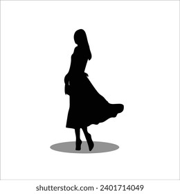 Woman silhouette stock vector illustration