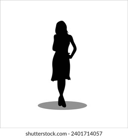 Woman silhouette stock vector illustration