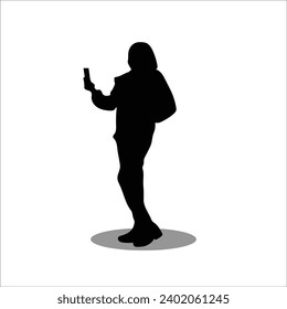 Woman silhouette stock vector illustration