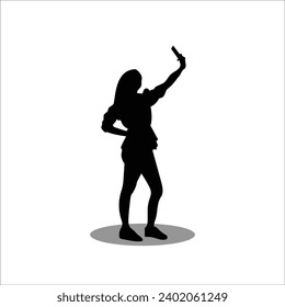 Woman silhouette stock vector illustration