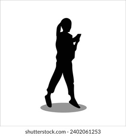 Woman silhouette stock vector illustration