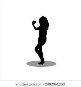 Woman silhouette stock vector illustration