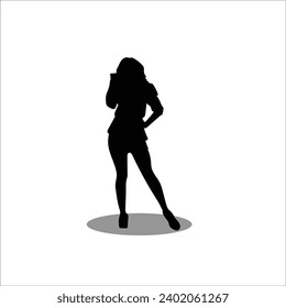 Woman silhouette stock vector illustration