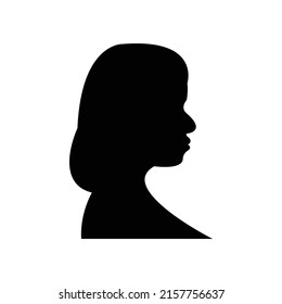 Silhouette de mujer. Vector femenino 