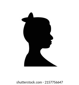 Silhouette de mujer. Vector femenino 