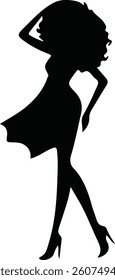 Woman Silhouette Vector Art  Graphics
