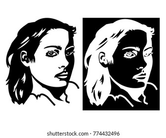 Woman Silhouette Vector Graphic Stock Vector (Royalty Free) 774432496 ...