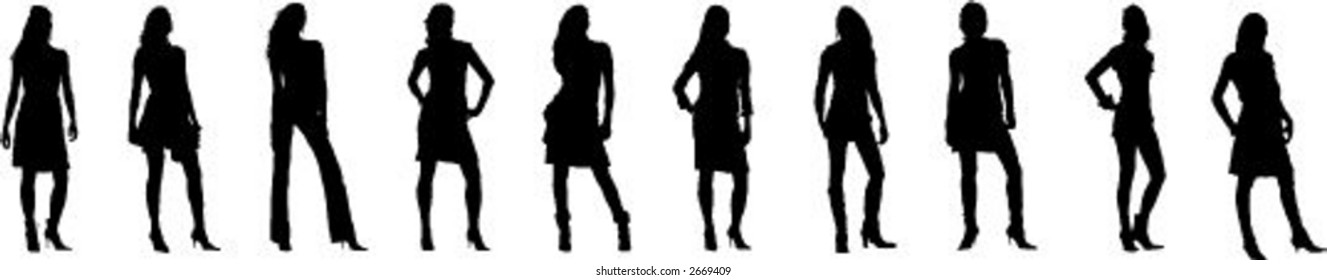 woman silhouettes
