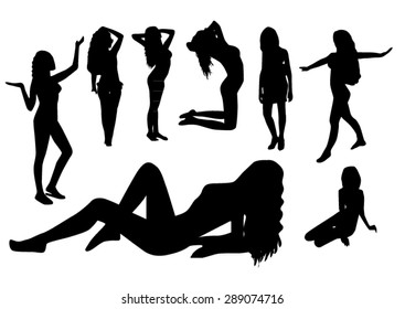 Woman Silhouettes design summer