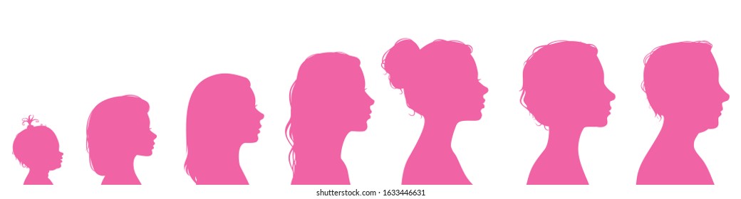 woman silhouettes living chart. Vector illustration
